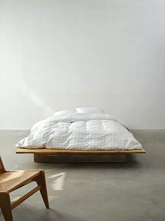 MARC O'POLO HOME | Linge de lit en satin HARPA 70x90cm/140x200cm Noir | hellgrau